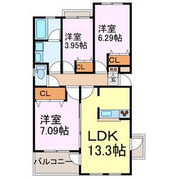 花水木の里Ａ棟の物件間取画像